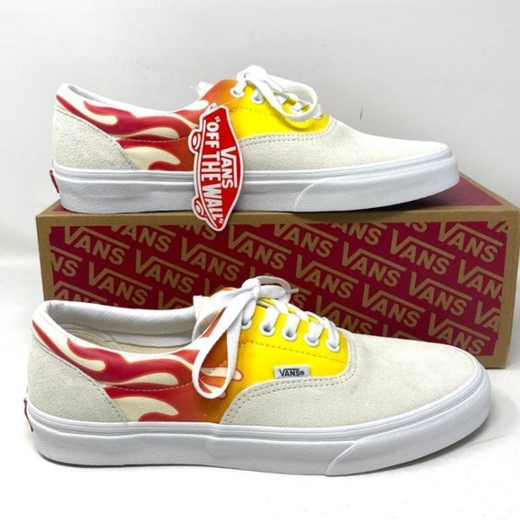 💖MEGA SALE💖VANS Era Flame White Off Suede Canvas Men's Sneakers VN0A4BV4223 - Picture 1 of 10